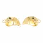 Vintage 1980's Curved Gold Earrings