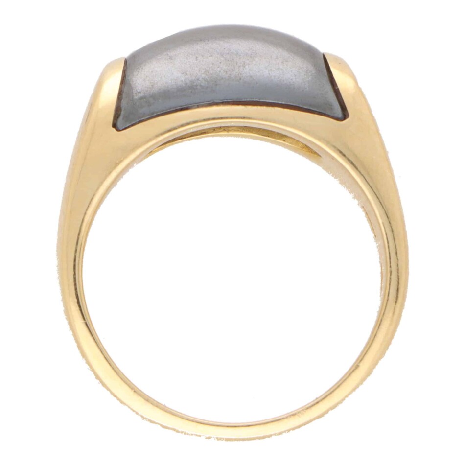 Vintage Bvlgari Tronchetto Hematite Ring