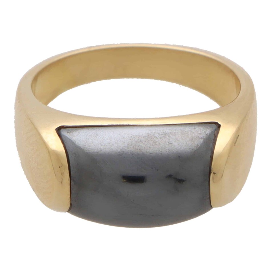 Vintage Bvlgari Tronchetto Hematite Ring