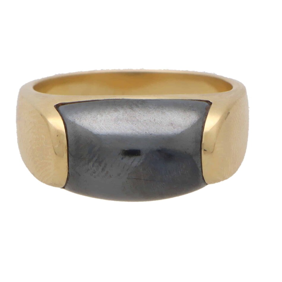 Vintage Bvlgari Tronchetto Hematite Ring