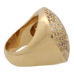 Vintage Cartier Jeton Sauvage White and Cognac Diamond Ring