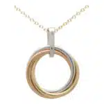 Contemporary Diamond Trinity Pendant Necklace
