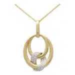 Contemporary Diamond Drop Pendant Necklace