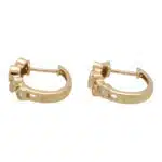 Contemporary Diamond Bubble Hoop Earrings