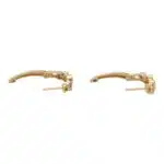 Contemporary Diamond Bubble Hoop Earrings