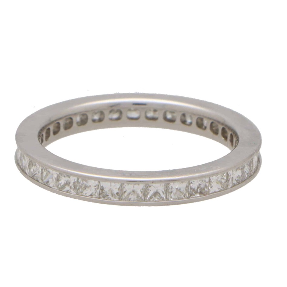 Vintage Fred Paris Princess Cut Diamond Full Eternity