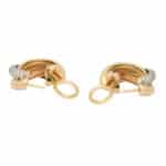 Vintage Cartier Diamond Trinity Hoop Earrings