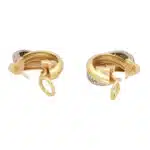 Vintage Cartier Diamond Trinity Hoop Earrings