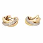 Vintage Cartier Diamond Trinity Hoop Earrings Vintage Cartier Diamond Trinity Hoop Earrings