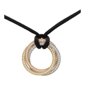 Vintage Cartier Diamond Trinity Necklace on Cord