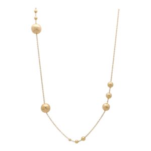 Contemporary Golden Ball 34-inch Chain Necklace