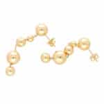 Contemporary Golden Ball Drop Earrings