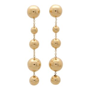 Contemporary Golden Ball Drop Earrings