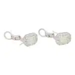 Art Deco Inspired Emerald Cut Diamond Target Earrings