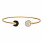 Vintage Amulette de Cartier Onyx and Mother of Pearl Bangle