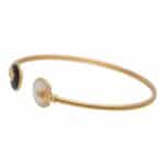 Vintage Amulette de Cartier Onyx and Mother of Pearl Bangle