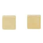 Contemporary Square Stud Earrings in Yellow Gold