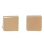 Contemporary Square Stud Earrings in Rose Gold