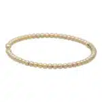 Contemporary Diamond Set Torque Bangle in Yellow Gold