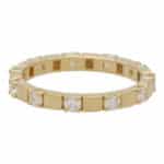 Contemporary Diamond Full Eternity Band Ring in Yellow Gold