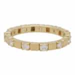 Contemporary Diamond Full Eternity Band Ring in Yellow Gold