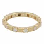 Contemporary Diamond Full Eternity Band Ring in Yellow Gold