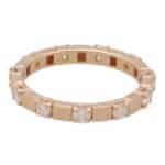 Contemporary Diamond Full Eternity Band Ring in Rose Gold