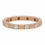 Contemporary Diamond Full Eternity Band Ring in Rose Gold