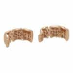 Contemporary Chunky Hoop Earrings in Rose Gold