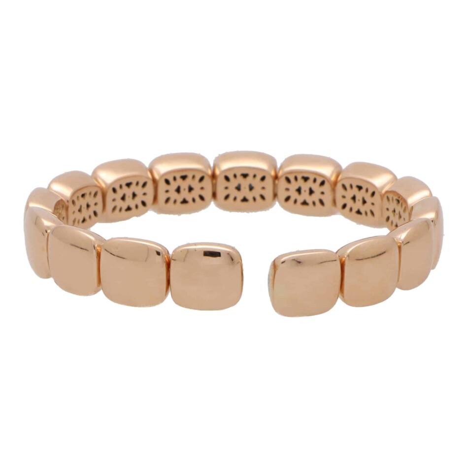 Contemporary Rose Gold Torque Bangle
