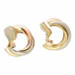 Vintage Small Cartier Trinity Hoop Earrings