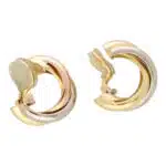 Vintage Small Cartier Trinity Hoop Earrings