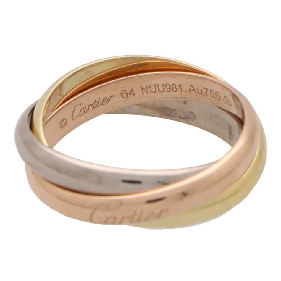 Vintage Cartier Classic Trinity Ring Size 64