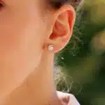 Art Deco Inspired Yellow Sapphire and Diamond Target Earrings
