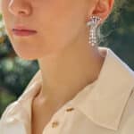 Vintage 1940's Deco Inspired Diamond Drop Earrings