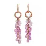 Briolette Pink Sapphire and Diamond Convertible Earrings