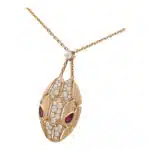 Vintage Bvlgari Serpenti Diamond and Rubellite Necklace