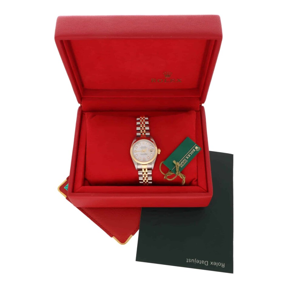 Vintage 2000 Steel and Gold Mother of Pearl Rolex Watch