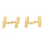 Vintage Longmire Gold Baton Chain Link Cufflinks