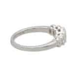 Contemporary Oval Diamond Five Stone Ring in White Gold