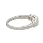 Contemporary Oval Diamond Five Stone Ring in White Gold