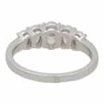 Contemporary Oval Diamond Five Stone Ring in White Gold