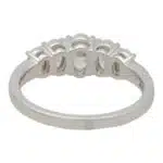 Contemporary Oval Diamond Five Stone Ring in White Gold