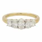 Contemporary Oval Diamond Five Stone Ring