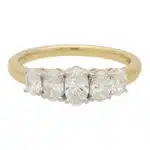 Contemporary Oval Diamond Five Stone Ring