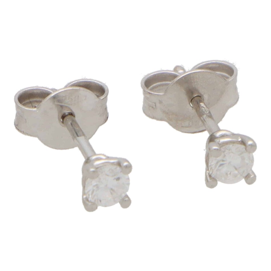 Solitaire 0.24 Carat Diamond Stud Earrings
