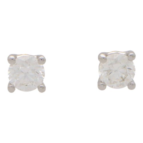 Solitaire 0.50 Carat Diamond Stud Earrings