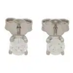 Solitaire 0.63 Carat Diamond Stud Earrings