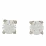 Solitaire 0.63 Carat Diamond Stud Earrings