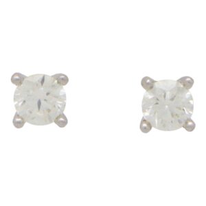 Solitaire 0.52 Carat Diamond Stud Earrings
